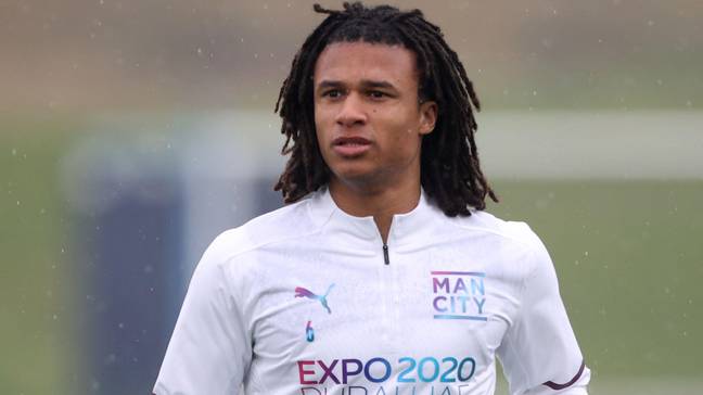 Nathan Ake in Manchester City training