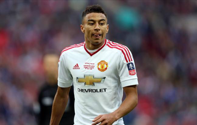 Jesse Lingard comes on as a sub in the FA Cup final. (Alamy)