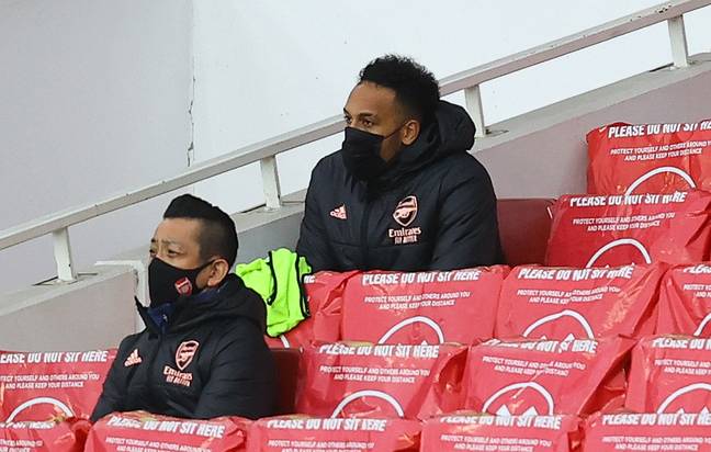Aubameyang will have to get used to sitting on the bench in the immediate future. Image: PA Images