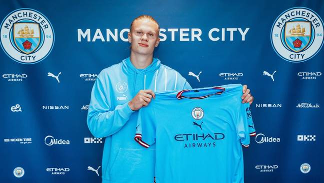 Manchester City's Erling Haaland has enjoyed his first day at the club (Photo via ManCity.com / Manchester City)