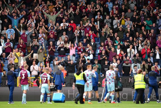 After a tough few days for the Burnley fans, they went down to the Premier League and finished bottom of the table.  Image: PA Image