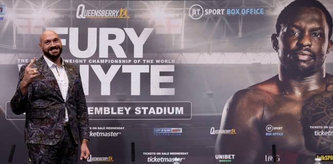 Fury will defend his WBC heavyweight title against Whyte on April 23 (Image: PA)