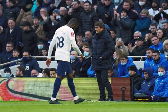 Ndombele was booed by Tottenham fans as he left the pitch (Image: Alamy)