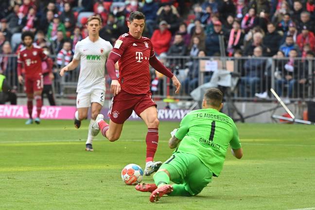 Lewandowski is out of contract in the summer of 2023 (Image: PA)
