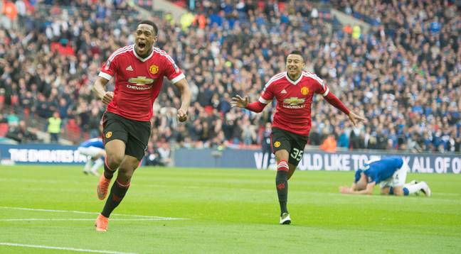 Anthony Martial sent Manchester United to the FA Cup final in 2016. (Alamy)
