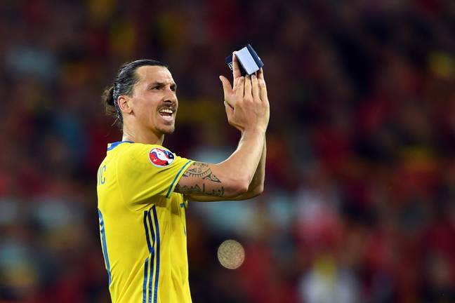 Zlatan clapping the fans after Sweden's Euro 2016 exit, he retired after the tournament before his recent comeback. Image: PA Images