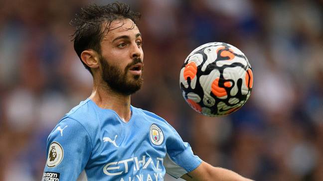 Bernardo Silva en acción para el Manchester City