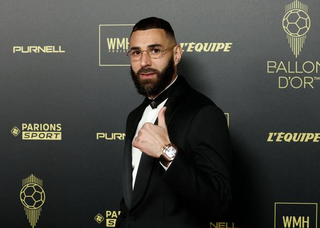 Benzema arriving at the ceremony on Monday. (Image Credit: Alamy)