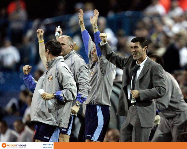 Keane celebrates a Sunderland goal. Image: PA Images