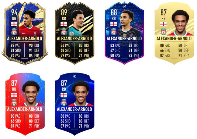FIFA 21 saw Alexander-Arnold secure back-to-back TOTY cards