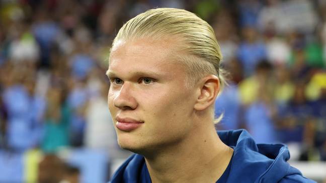 Manchester City forward Erling Haaland after a club friendly between Manchester City and Club America on July 20, 2022 in Houston, Texas.