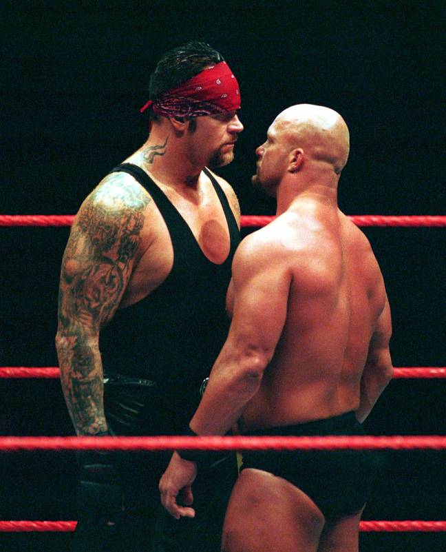The Undertaker suffered the injury in a match against 'Stone Cold' Steve Austin at Insurrextion (Image: Alamy)