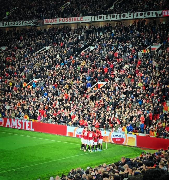 Turma në Old Trafford.  Kredia e imazhit: Alamy