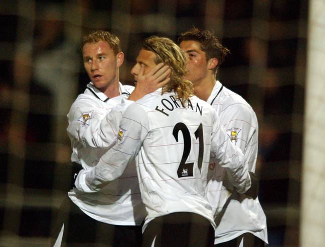 Butt with Ronaldo and Diego Forlan. Image: PA Images