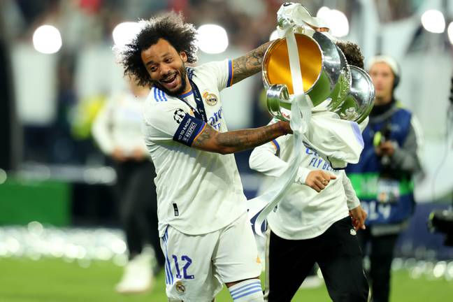 Marcelo with the Champions League trophy. Image: Alamy