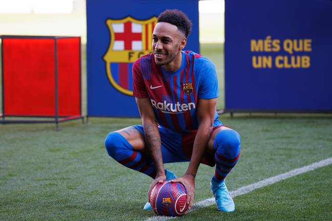 Aubameyang moved from Arsenal to Barcelona in the January transfer window. (Alamy)