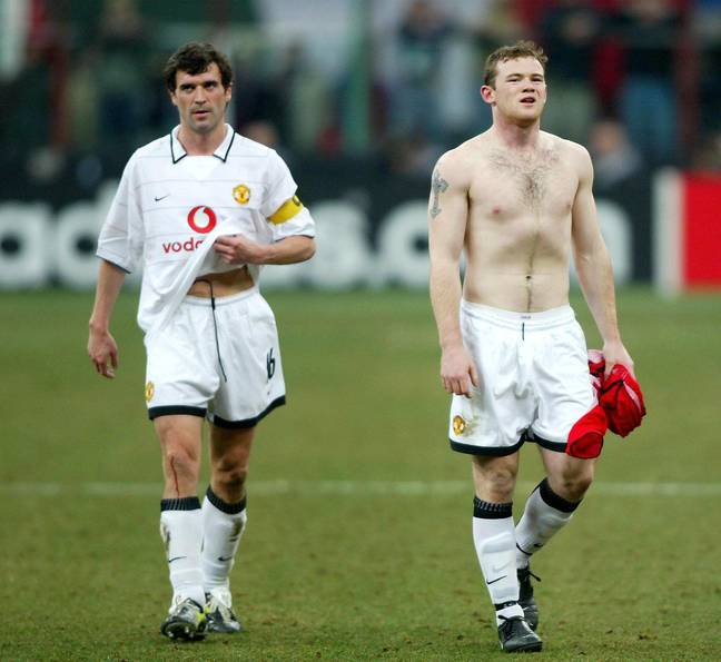 Keane and Rooney weren't at United together for too long. Image: PA Images