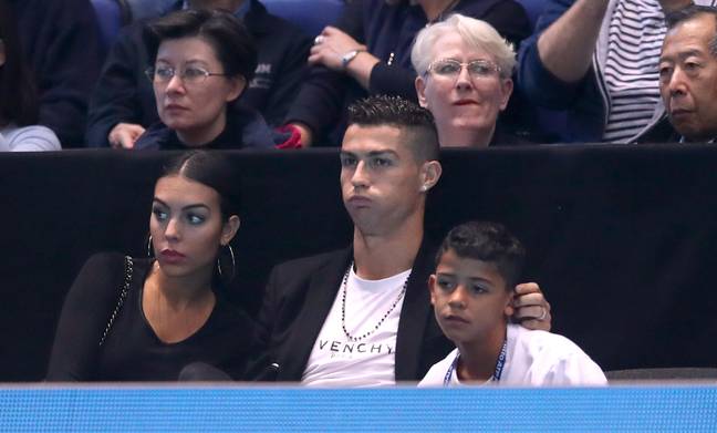 Ronaldo looking exasperated, presumably after his son asked for a Fanta. Image: PA Images