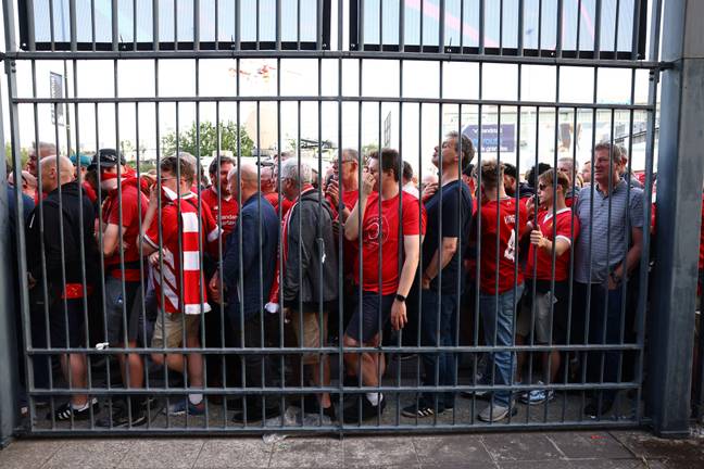 Fans waited hours to get into the ground. Image: Alamy