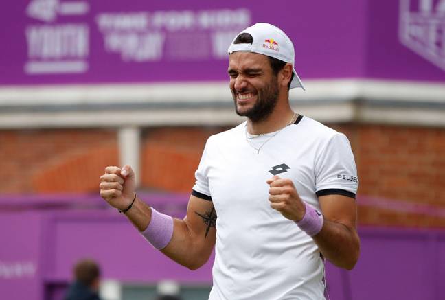 World number eight Matteo Berrettini won the queen's tournament last year, but could he decide to drop out if ranking points aren't on offer?  Image: PA Images