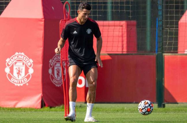 Ronaldo in training. Image: ManUtd.com