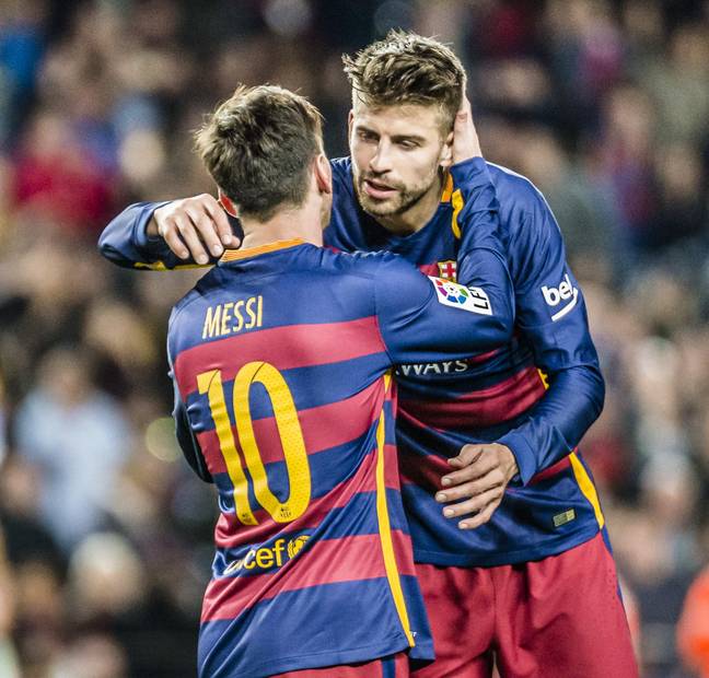 Messi is said to feel 'deceived' by Pique over his contract renewal (Image: Alamy)