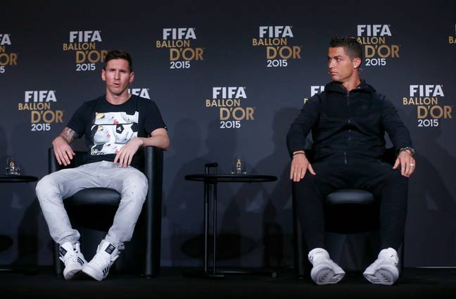 Ronaldo's rivalry with Messi could lead to him leaving United. Image: Alamy