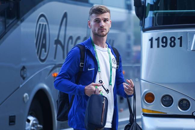 Chelsea player Timo Werner #11 arriving at Camping World Stadium in a Friendly Match. (Alamy)