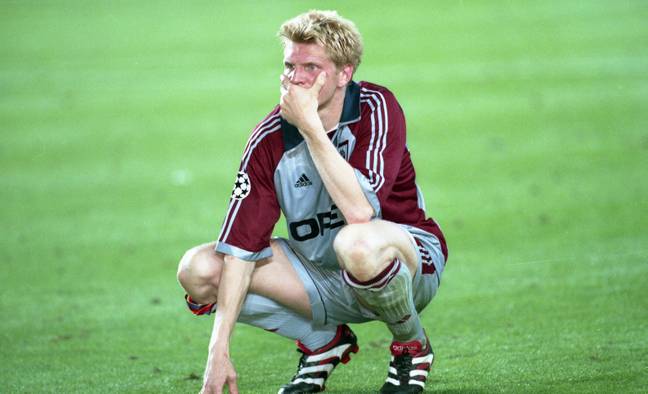 Stefan Effenberg in despair as Manchester United win the 1999 Champions League | Credit: Alamy