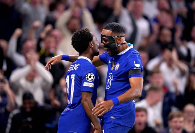 Raheem Sterling and Pierre-Emerick Aubameyang celebrating. (Alamy)