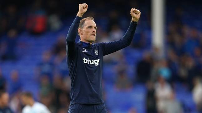 Chelsea manager Thomas Tuchel reacts following the Premier League match at Goodison Park, Liverpool. (Alamy)