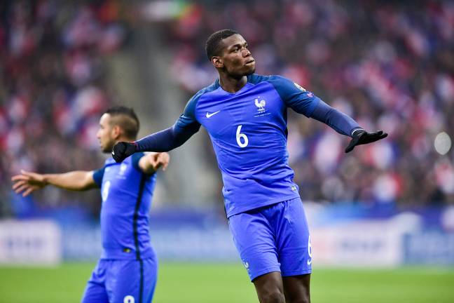 Paul Pogba playing against Sweden in 2018 |  Credit: Alamy