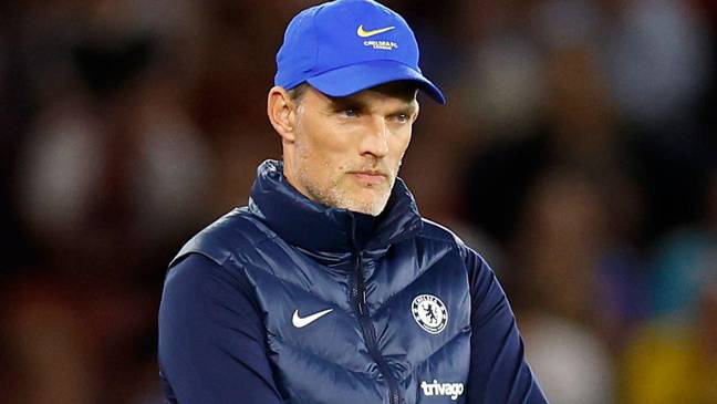 Chelsea manager Thomas Tuchel appears frustrated during the Premier League match at St Mary's Stadium.  (Nature)