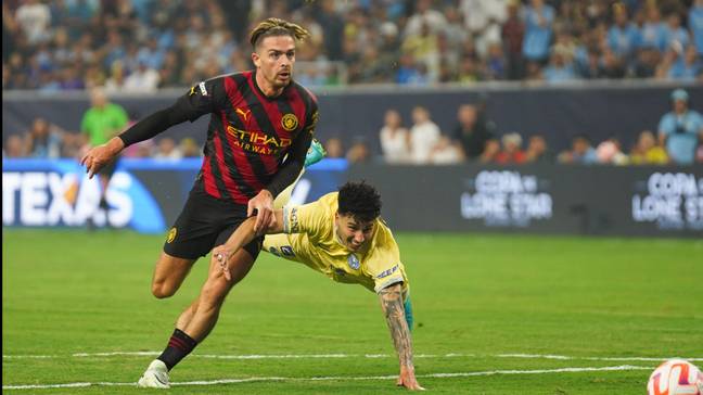 Grealish in action against Club America. Image: Alamy