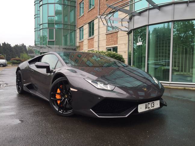 Sakho's Lamborghini Huracan, which he bought in 2016. Image: Twitter