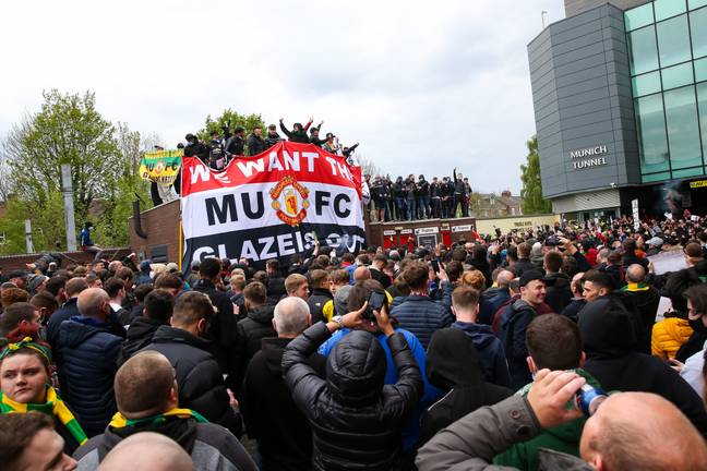 Fans returned to Old Trafford in May and got the game vs Liverpool postponed. Image: PA Images
