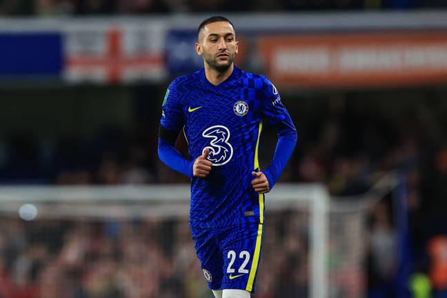 Hakim Ziyech of Chelsea during the game. (Alamy)