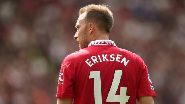 Christian Eriksen against Brighton in the Premier League. (Alamy)