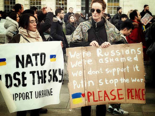A protest against the Russian invasion of Ukraine / Credit: Garry Knight via Flickr