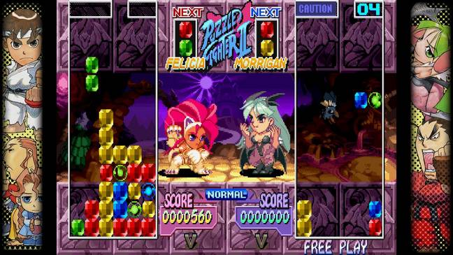 Super Puzzle Fighter II Turbo on Capcom Fighting Collection / Credit: Capcom