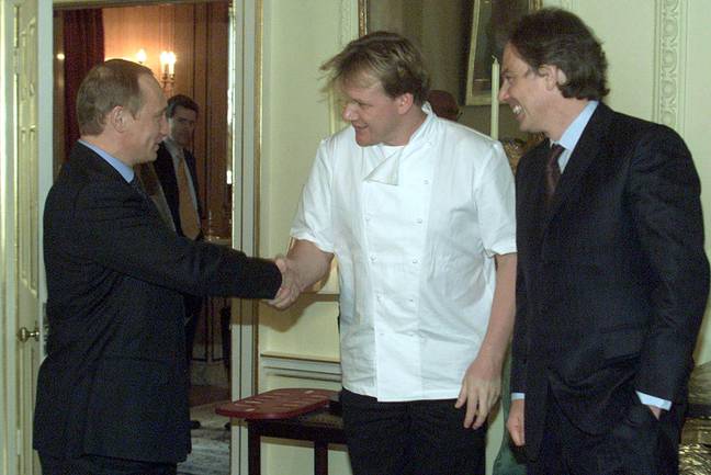 Gordon Ramsay cooked for Tony Blair and Vladimir Putin in 2000. Credit: Alamy