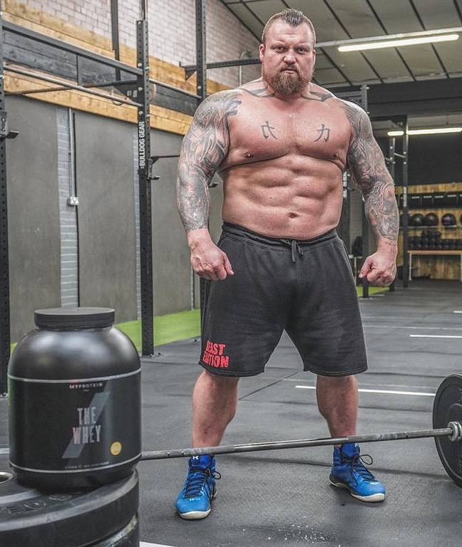 Eddie Hall is in ridiculous shape and believes he'll knock Thor out. Credit: Instagram/@eddiehallwsm