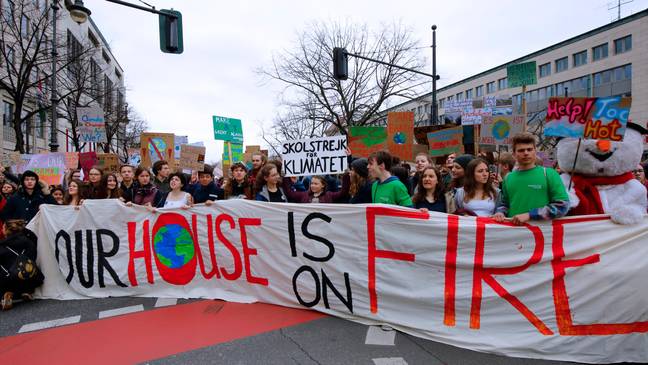 Greta Thunberg "Skolstrejk for Klimatet" (School Strike for Climate) at the 29 March 2019 Fridays For Future climate march, Berlin.Credit: Robert K. Chin / Alamy.
