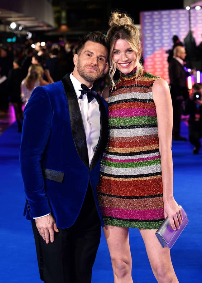 Joel Dommett with wife Hannah Cooper. Credit: Alamy