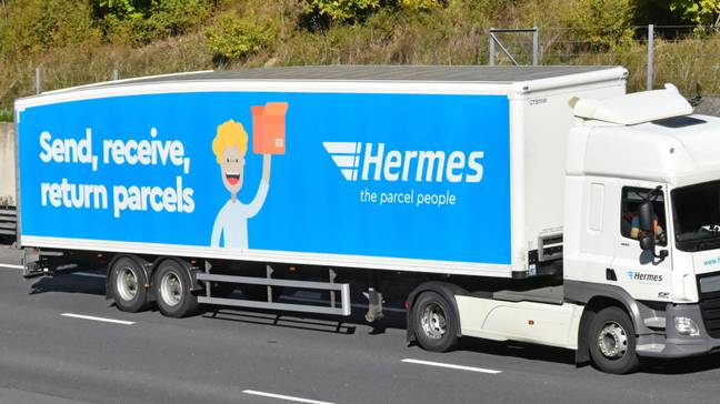 Hermes delivery lorry 
