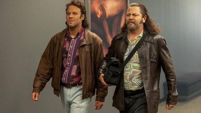 Seth Rogen as Gauthier with Nick Offerman as Uncle Miltie. Credit: Hulu