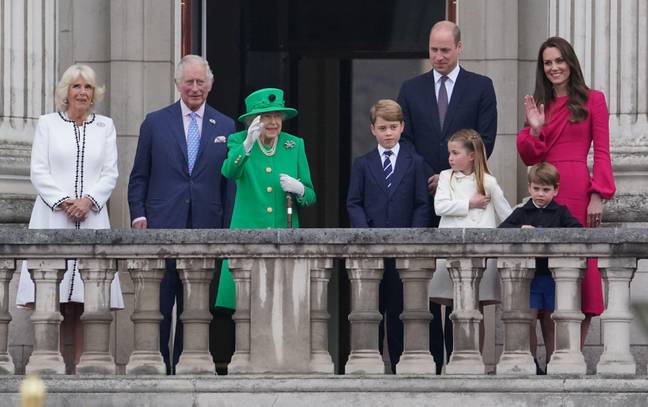 The Queen on the balcony of Buckingham Palace. Credit: Alamy