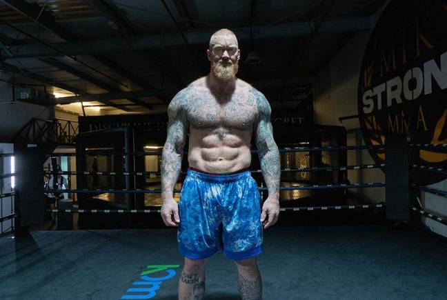 Thor has been training hard for the March 19 bout. Credit: Instagram
