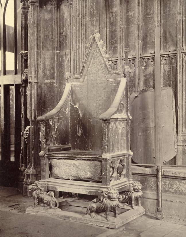 Coronation Chair with Stone of Scone, Westminster Abbey. Credit: Cornell University/Flickr