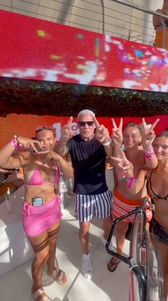 Wayne Lineker gave a group of deaf women a 'special experience' at Ocean Beach Ibiza to make sure they felt involved. Credit: TikTok/@waynelineker